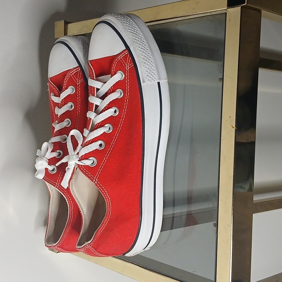 Converse Red Chuck Taylor All Star Low Sneakers Ox Size 10 - Picture 3 of 16